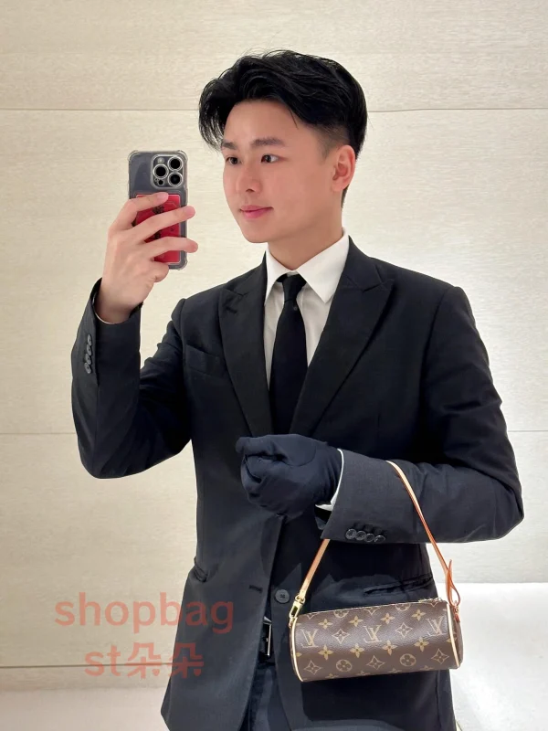 高仿包 LV Pochette Papillon 新款 老花 小圓筒包 M25703：圖片 20