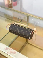 高仿包 LV Pochette Papillon 新款 老花 小圓筒包 M25703：圖片 5