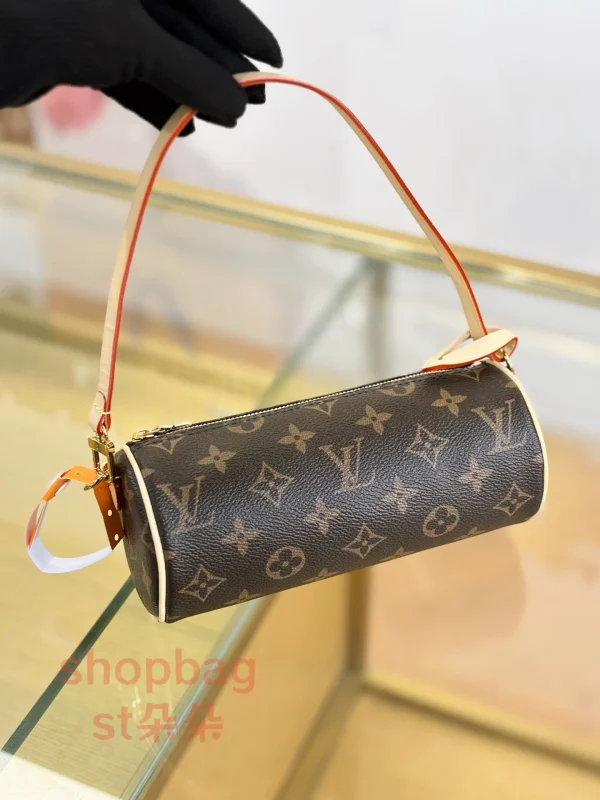 高仿包 LV Pochette Papillon 新款 老花 小圓筒包 M25703：圖片 4