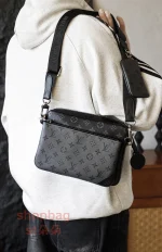 高仿包 LV Trio郵差包 黑花三合一斜挎包 M69443：圖片 21