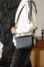 高仿包 LV Trio郵差包 黑花三合一斜挎包 M69443：圖片 20