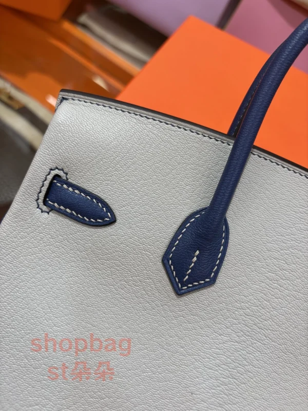 高仿愛馬仕 hermès Birkin 25 頂級原廠法羊 純手工蠟線縫製手提包：圖片 5