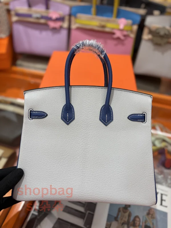 高仿愛馬仕 hermès Birkin 25 頂級原廠法羊 純手工蠟線縫製手提包：圖片 3