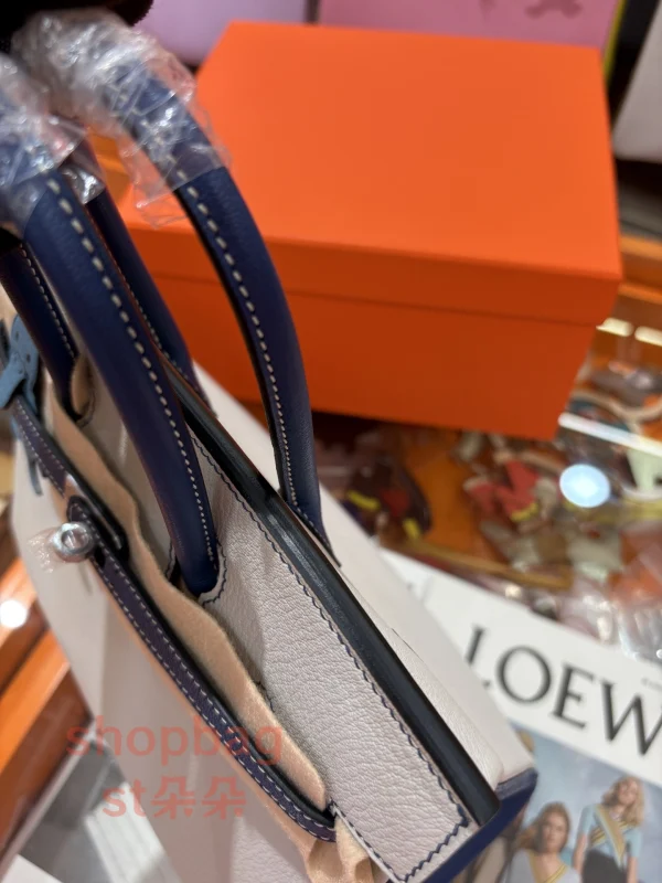 高仿愛馬仕 hermès Birkin 25 頂級原廠法羊 純手工蠟線縫製手提包：圖片 8